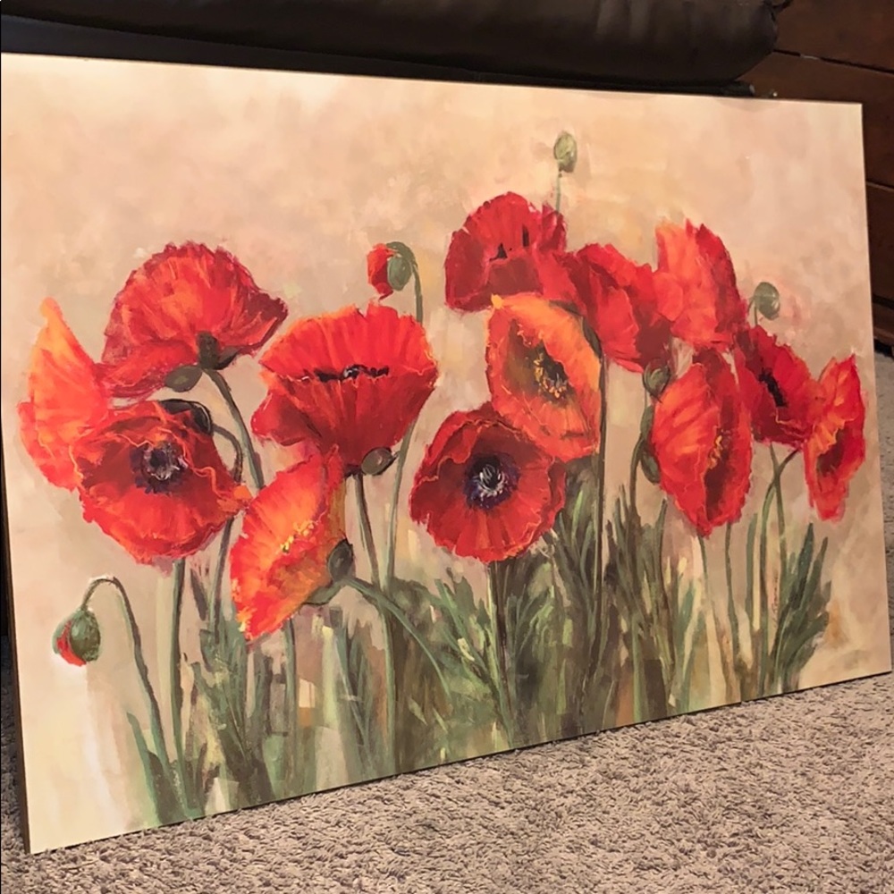 "Vibrant Poppies" by Carol Rowan Canvas Wall Art
